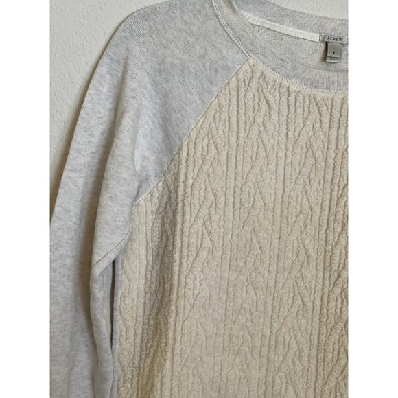 J. Crew 100% Cotton OVERSIZED Textured Sweatshirt SIZE S - Picture 2 of 9